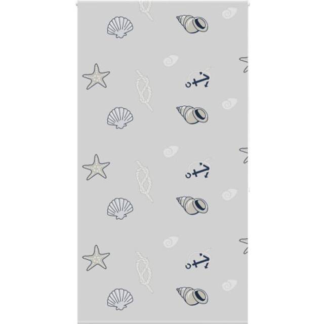 vidaXL Shower Roller Blind 130x240 cm Fabric Width 126 cm - Grey