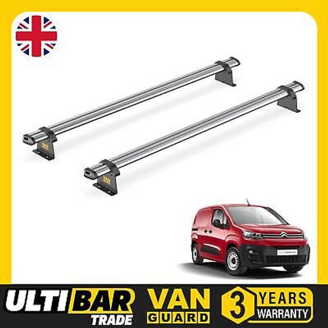 Citroen berlingo roof rack for 2018+ vans 2x roof bars van guard ulti trade