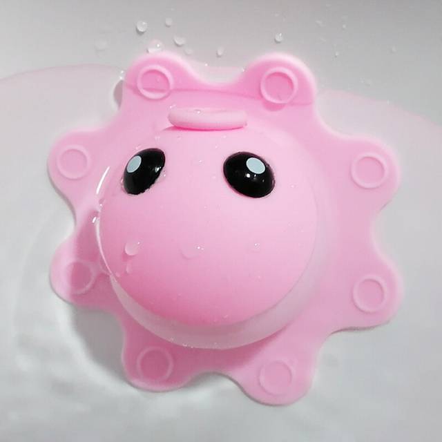 (Pink) Silicone Bath Tub Overflow Drain Cover Silicone Bathtub Overflow Cover