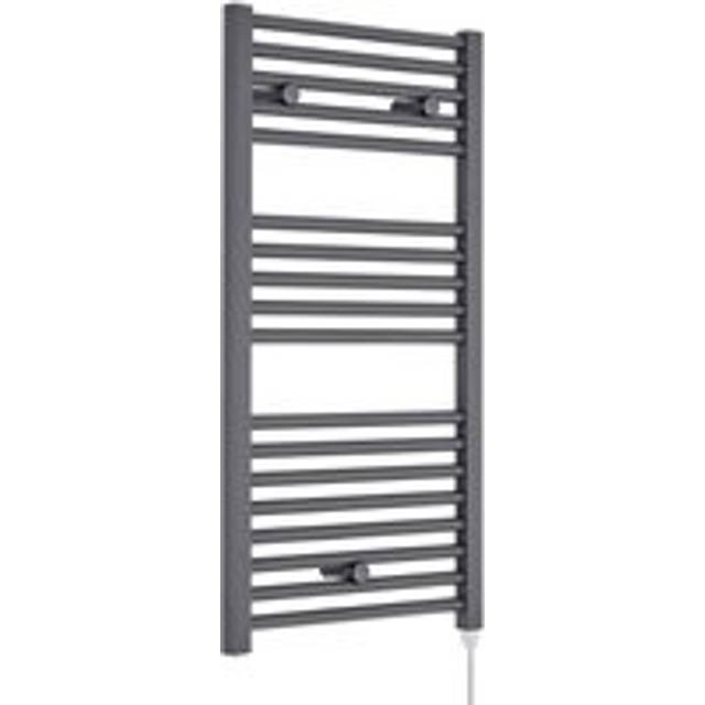 Balterley Electric Vertical Round Towel Rail With 18 Rails - 920mm X 480mm - 500 Watt - Anthracite - One Size