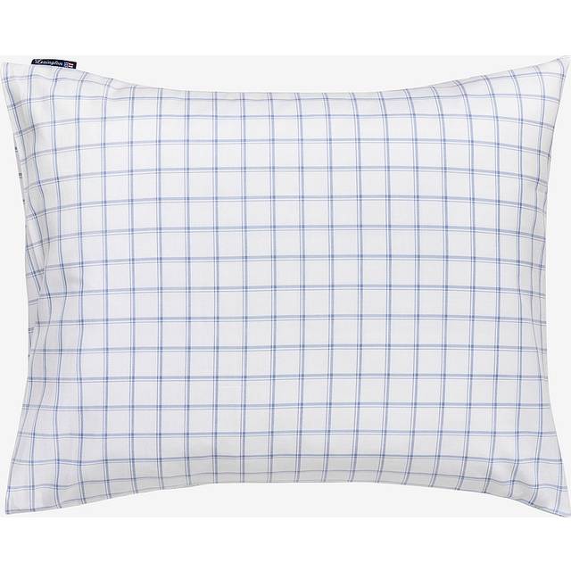 Lexington - Check Lyocell Oxford Örngott 65x65 Cm /blå - Vit