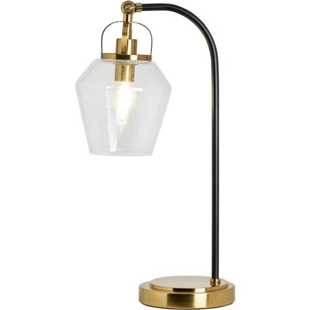 BHS Leni Bubble Glass Table Lamp - Brass & Black