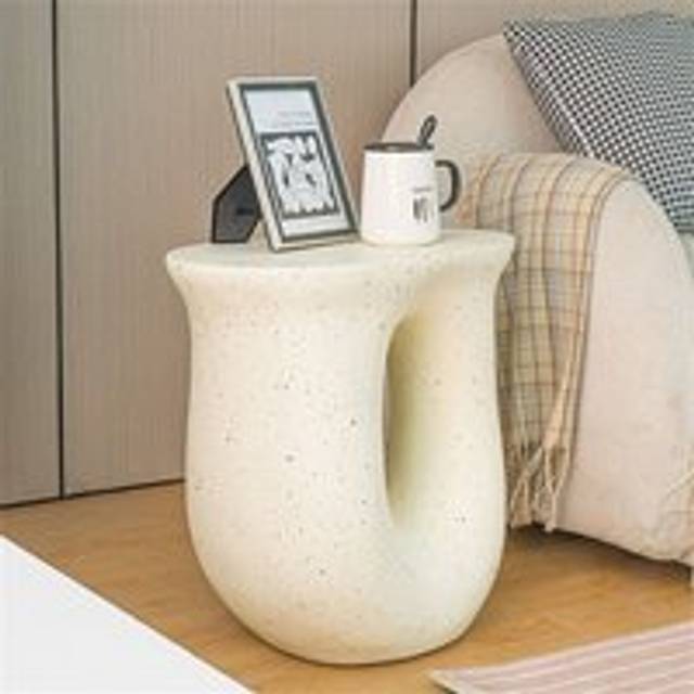 Unho - Outdoor Contemporary Lightweight Concrete Accent Side Table