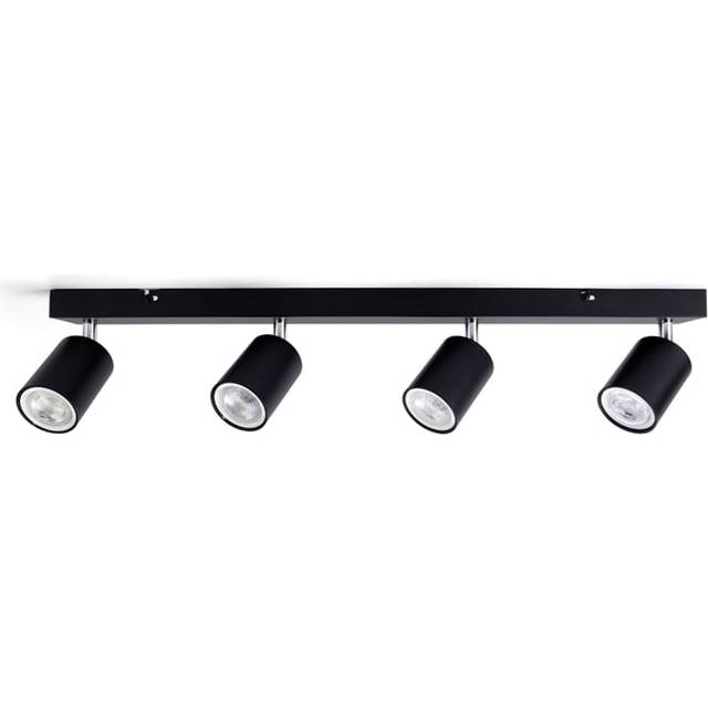 Integral Indoor 4 Way GU10 Bar Ceiling Spotlight Black