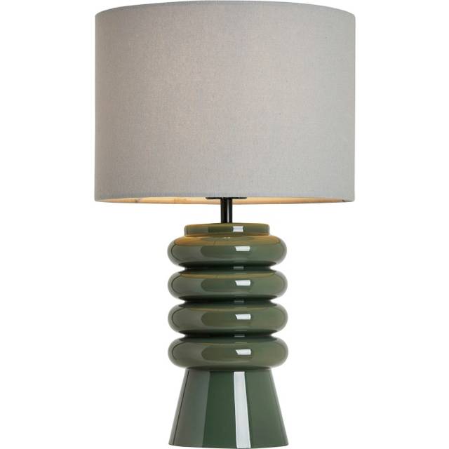 Rahya Ribbed Glass Table Lamp, Green
