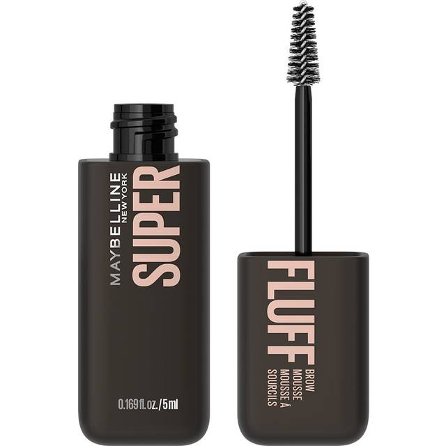 Maybelline Superfluff Volumizing Brow Mousse  All Day Tinted Brow Gel For Soft Full Brows  Black  1 Count