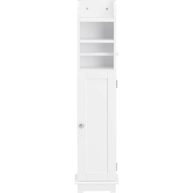 Sobuy - Wooden Bathroom Toilet Paper Storage Cabinet FRG177-W