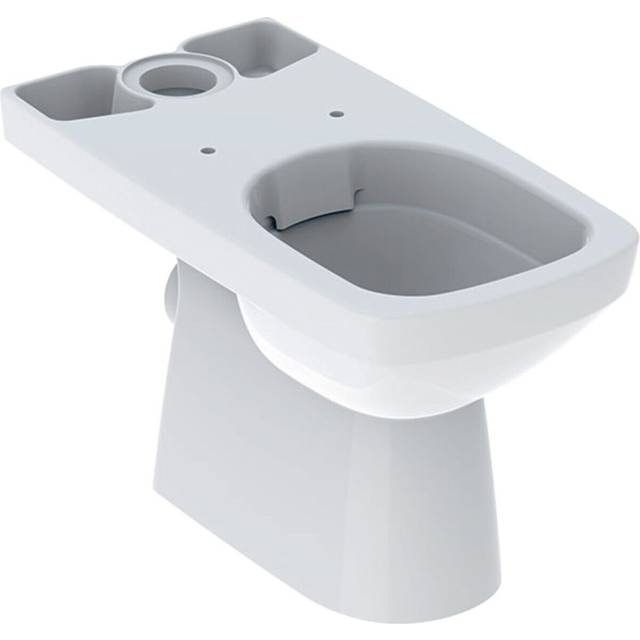 Geberit Selnova Square floor-standing WC for close-coupled exposed cistern, washdown, horizontal outlet, semi-shrouded, Rimfree: T=68cm 501 563 01 7 5