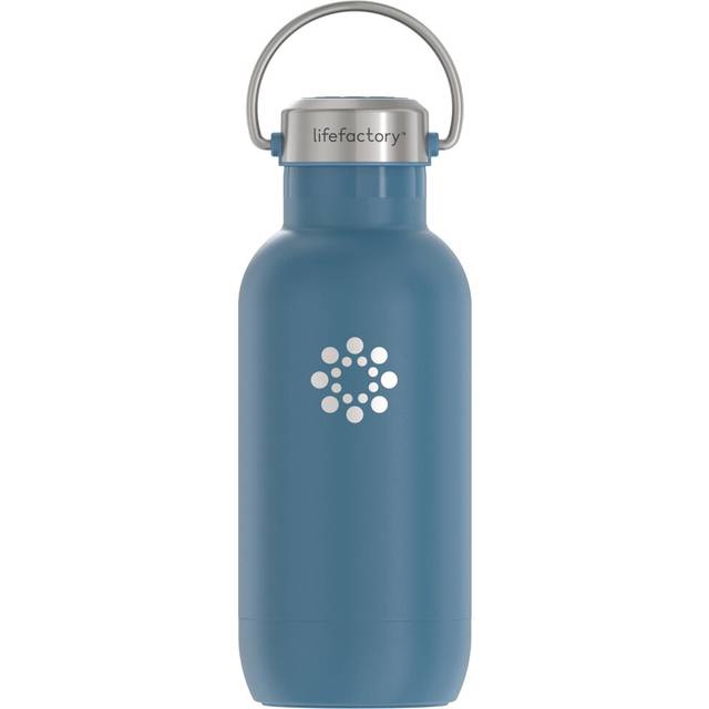 Lifefactory 16-Ounce Stainless Steel Vacuum-Insulated Sport Bottle, Dark Denim