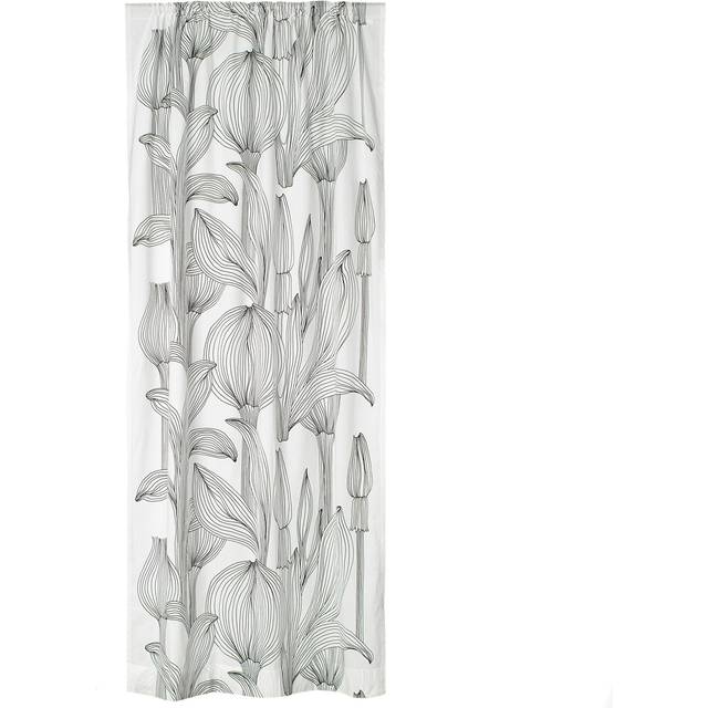 Marimekko Kukat Puhkeavat gardinlängd 135x245 cm White-black - Svart