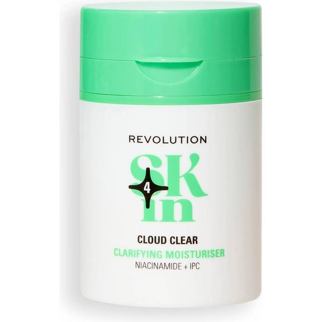 Revolution SKin, Cloudy Clear Clarifying Moisturiser, lätt fuktkräm med niacinamid, vegan och djurförsöksfri, 50 ml