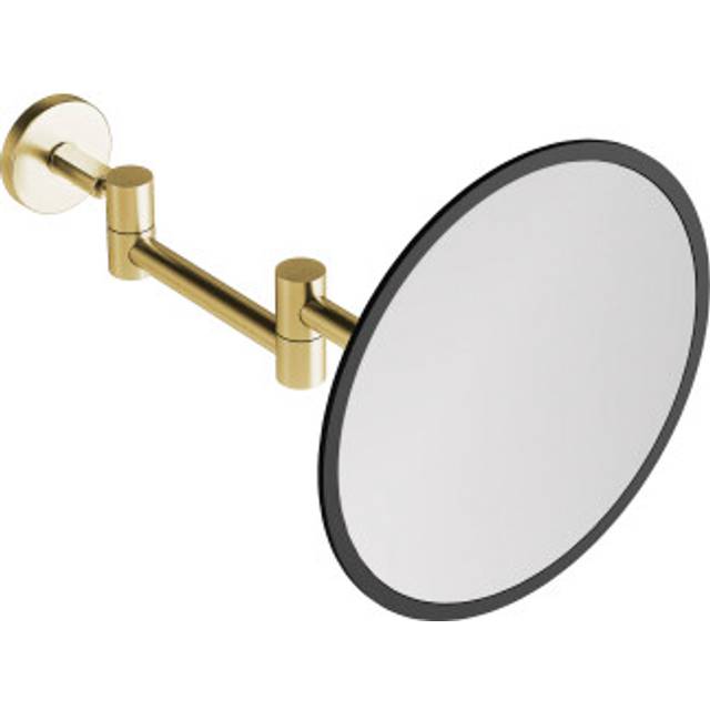 Wall Magnifying Mirror Shaving Mirror Vanity Mirror Brushed Gold pvd Architect Sp (X5) - Cosmic