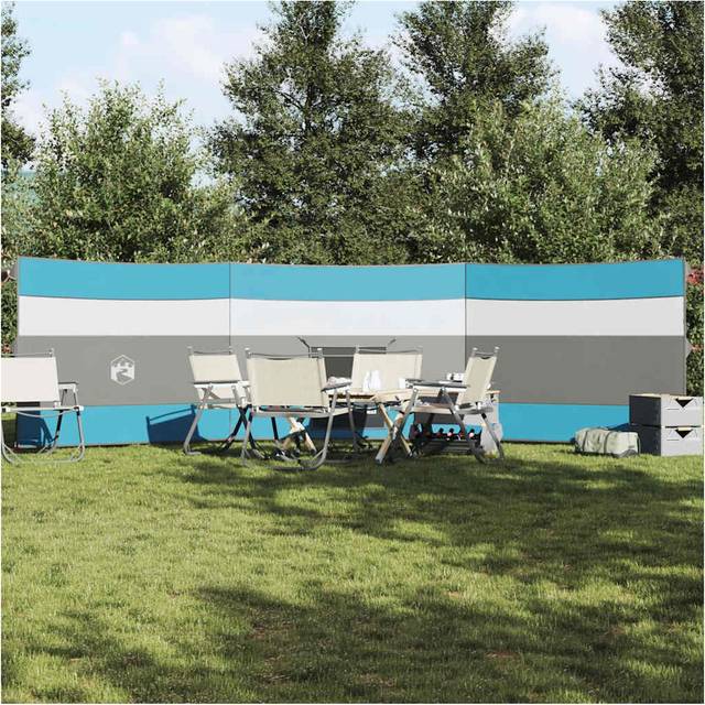 vidaXL Camping Windbreak Blue 508x130 cm Waterproof