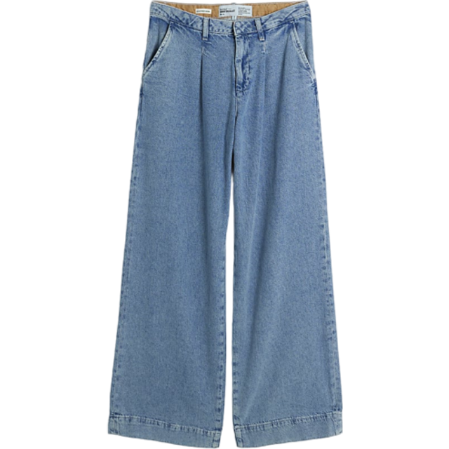 River Island Womens Blue Mid Rise Wide Leg Tailored Jeans - 12L