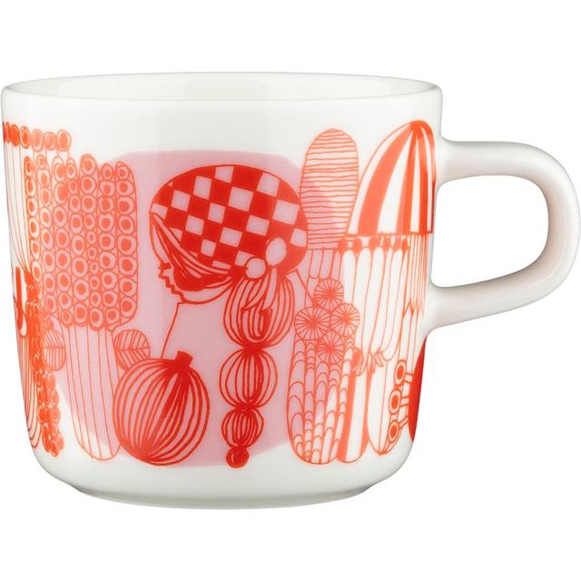 Siirtolapuutarha Kaffekopp 2 dl - White, orange, light pink