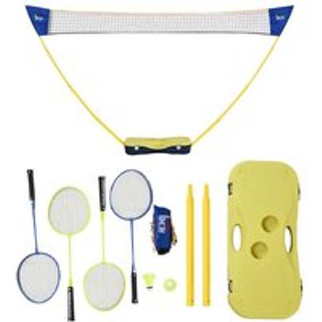 HOMCOM Portable Badminton Net Light Weight Yellow Blue