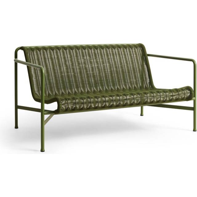 HAY - Palissade Cord Lounge Sofa - olive/pulverbeschichtet/Sitzfläche Polyester/BxHxT 139x70x88cm (70.0 x 139.0 x 88.0cm)