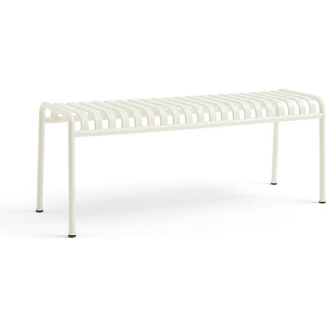 HAY - Palissade Garden Bench - cremeweiß/pulverbeschichtet/BxHxT 120x45x42cm - cream white (45.0 x 120.0 x 42.0cm)