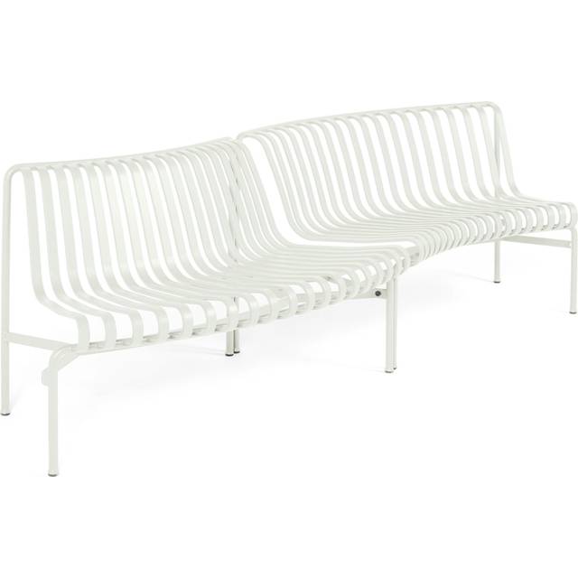 HAY - Palissade park dining bench in-out - Trädgårdsbänk - Cream White - W283 X D97 X H80 X SH45