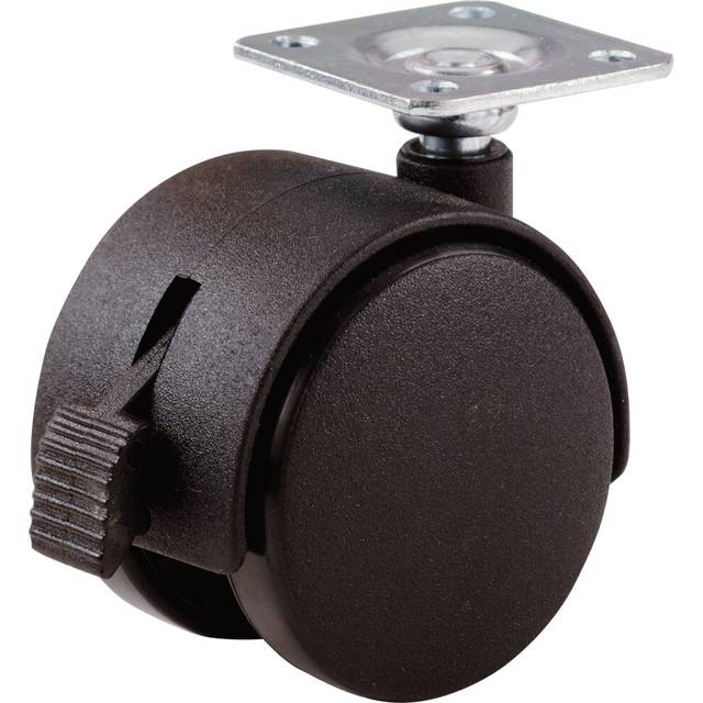 Shepherd Hardware 9579 2Inch Office Chair Caster  Twin Wheel with Brake  112Inch Sq Plate  75Lb Load Capacity