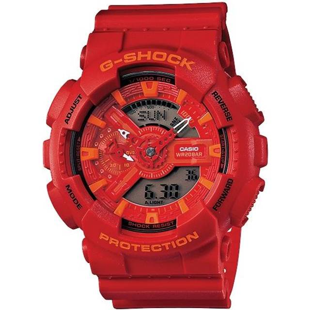 CASIO Men's G-SHOCK GA-110AC-4AJF [Blue and Red Series Quartz Red] Round Watch Red Resin