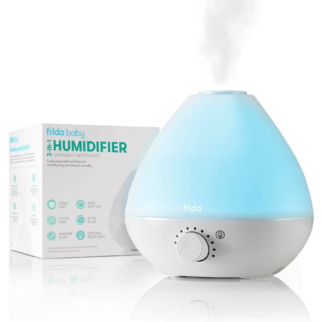 3-in-1 Humidifier with Diffuser and Nightlight by Frida Baby, White, FS-HXWH-NS-GB00