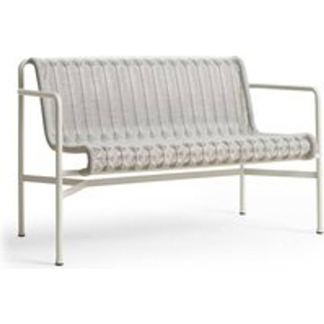HAY - Palissade Cord Dining Bench - himmelgrau/pulverbeschichtet/Sitzfläche Polyester/BxHxT 128x80x70cm - sky grey (80.0 x 128.0 x 70.0cm)