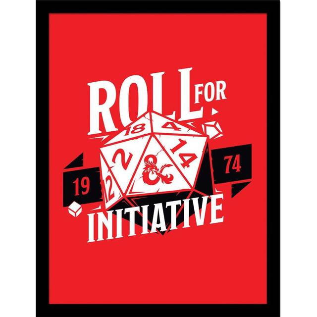 Dungeons & Dragons Roll For Initiative 1974 Framed Poster