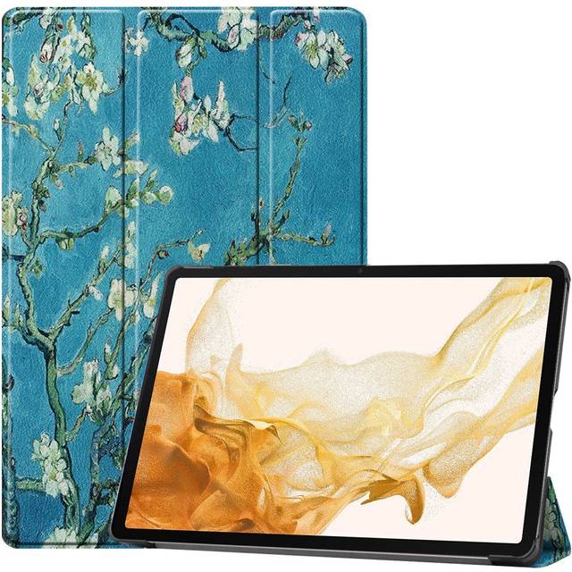 EIDERWOOD Samsung Galaxy Tab S10 Plus Konstläder Fodral m. Mönster - Blomma