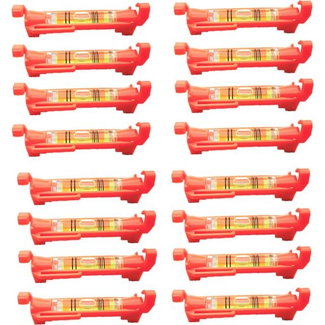 16Pcs String Level Hanging Line Bubble Levels for Leveling Surveying, Building Trades, Bricklaying, Etc. (Red)