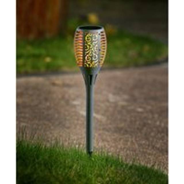 Torch Solar Garden Stake Light 10 Orange LED - 58cm by Bright Garden