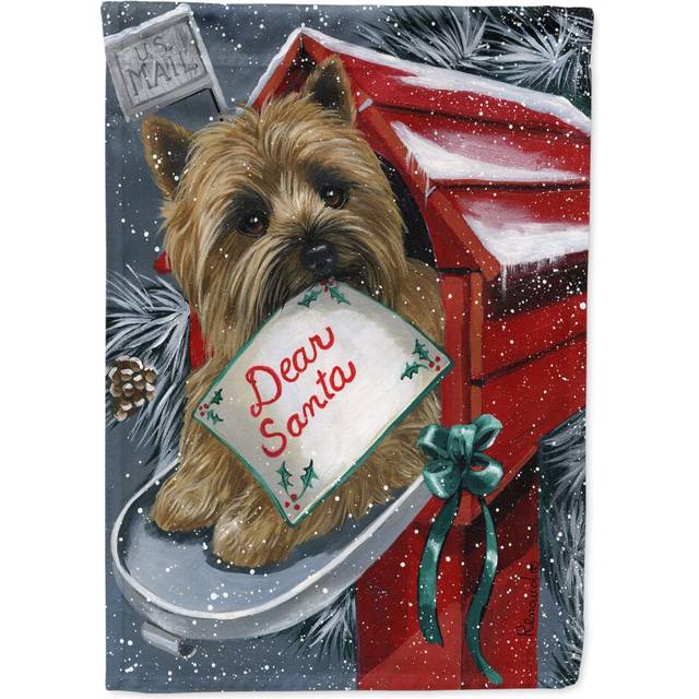 Carolines Treasures PPP3054CHF Cairn Terrier Christmas Letter to Santa House Flag Large Porch Sleeve Pole Decorative Outside Ya