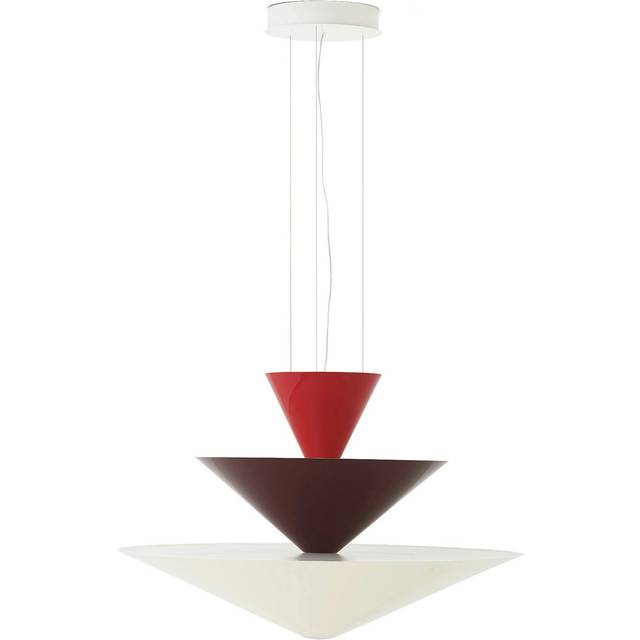 &Tradition Gio LN15 pendant lamp Ø92 cm Vermilion red-d. burgundy-ecru