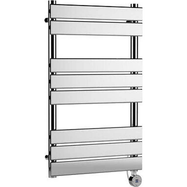 nuie Electric Flat Towel Rail 8 Bars 840x500 - Chrome, Silver
