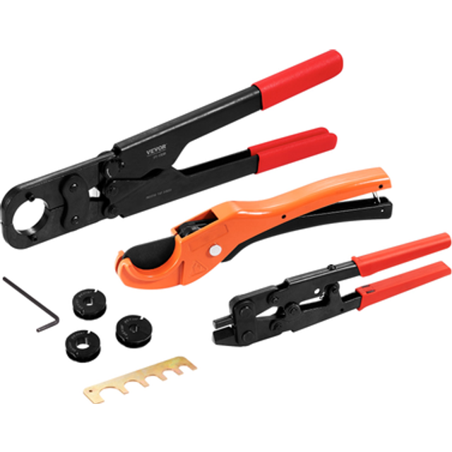 Vevor SDSYPEX381234KR5UV0 PEx Pipe Crimping Tool Kit with 3 Jaw Dies