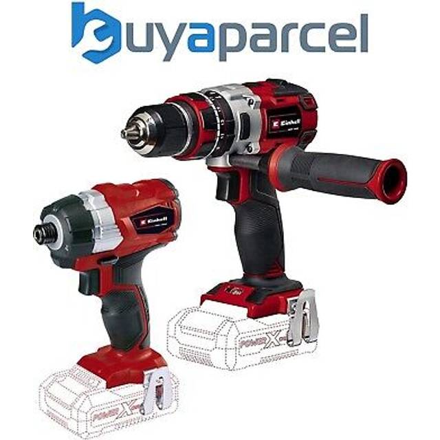 18v Power x Change 18V Brushless Combi Hammer Drill + Impact Driver Bare - Einhell