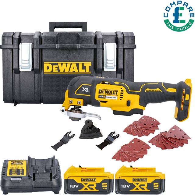 Dewalt dcs355 18v brushless multitool with 2 x 5.0ah batteries, charger & case