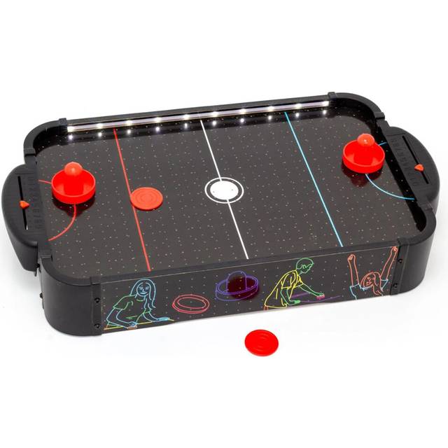 The Magic Toy Shop Air Hockey Table for Kids 2 Players Wooden Portable Table Top Game Arcade Games