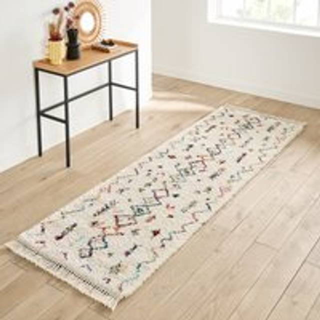 Miro Colourful Berber Style Corridor Runner Rug - Multi-Coloured - 80X250CM