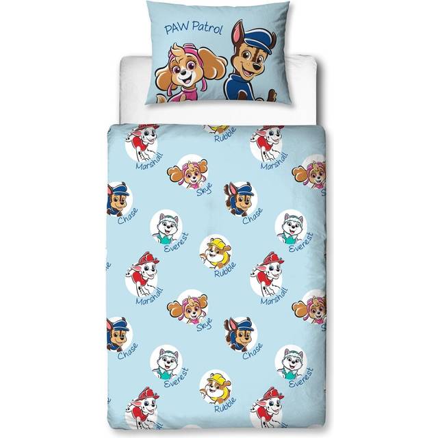 Paw Patrol Reversible Pure Pure Cotton Duvet Cover and Pillowcase Set, Blue/Multi