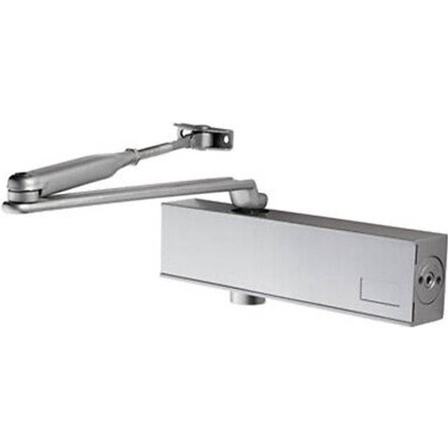 Medium Frequency Overhead Door Closer Variable Power Size 2 4 Silver