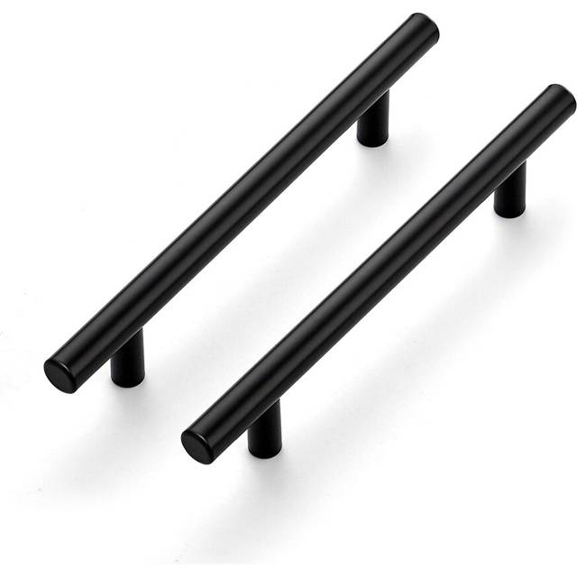 25 Pack 738 cabinet Pulls Matte Black Stainless Steel Kitchen cupboard Handles cabinet Handles 738 Length  5 Hole center