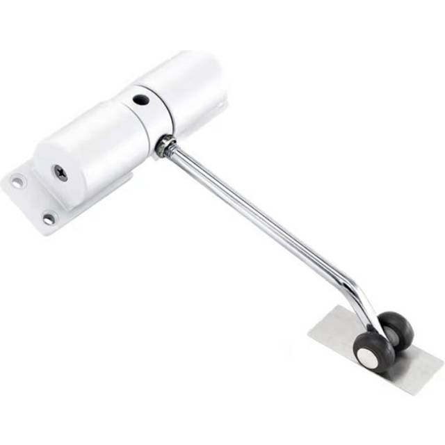 Simple Door Closer Household Automatic Hinge Mute Closer(White)