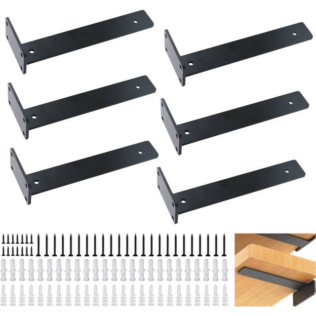 (12-Inches) 6X Cast Iron Wall Mounted L Shaped Angle