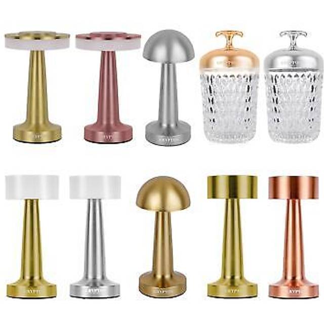 Rechargeable Table Lamp 2 Hours 3 Stepless Dimming - Silver - One Size