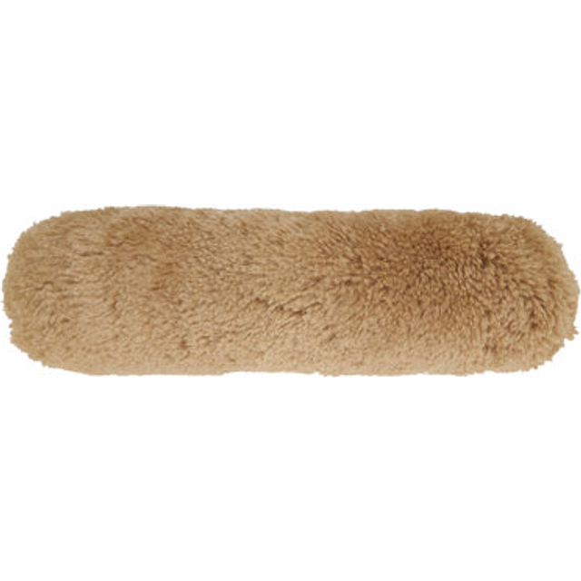 Saro Lifestyle 2734.N620BP Luxurious Zealand Sheepskin Bolster Pillow with Soft Poly Fill - Natural