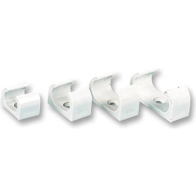 PRO POWER - Oval Conduit Fixing Clip 20mm White