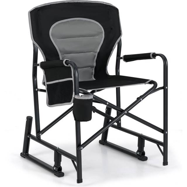 Costway Black Foldable Rocking Chair - 62 x 65 x 97cm
