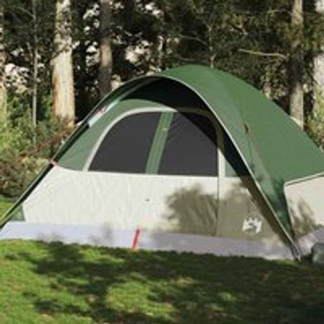 Family Tent Dome 6-Person Green Waterproof - One Size