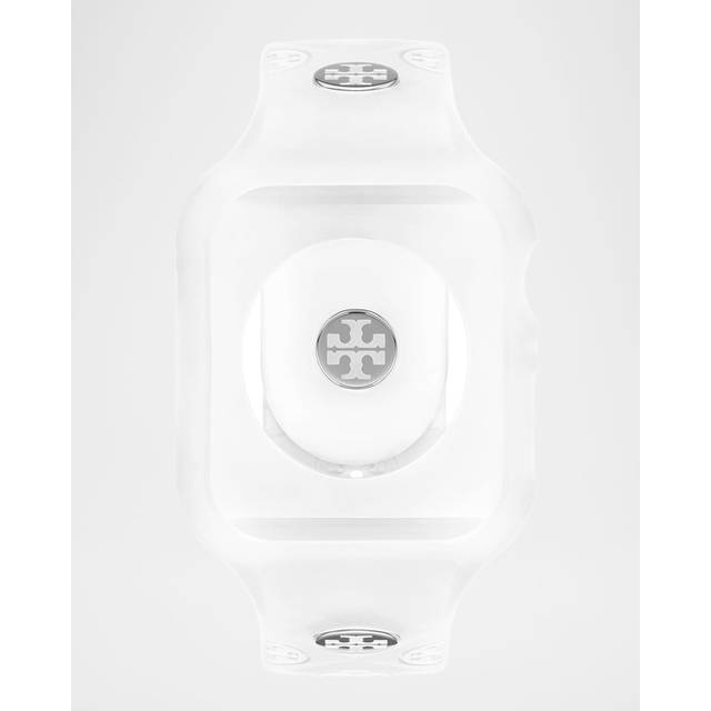 Tory Burch T Monogram White Silicone Band for Apple Watch, 41mm